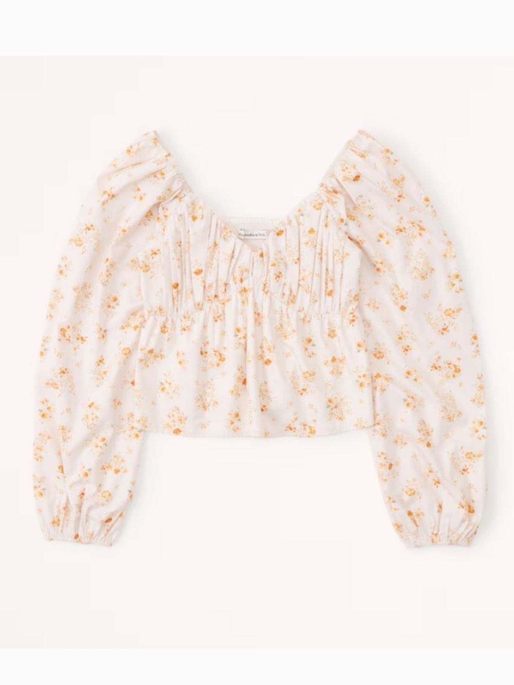 Abercrombie & Fitch Cream Floral Long Sleeve Blouse Nwt
